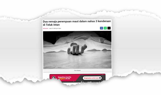 Nahas ragut dua remaja di Teluk Intan: Pemandu positif dadah - Polis