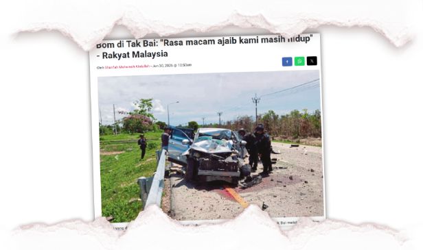 Bom di Tak Bai sasar kenderaan lain, bukan 2 rakyat Malaysia - Polis Thailand