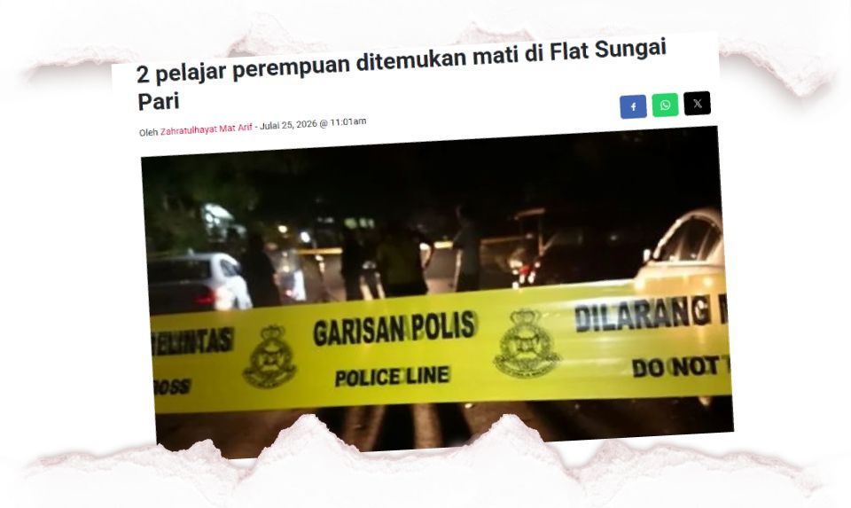 2 pelajar jatuh bangunan: Ada keluarga datang cari sebelum mereka ditemui mati - Pengawal keselamatan