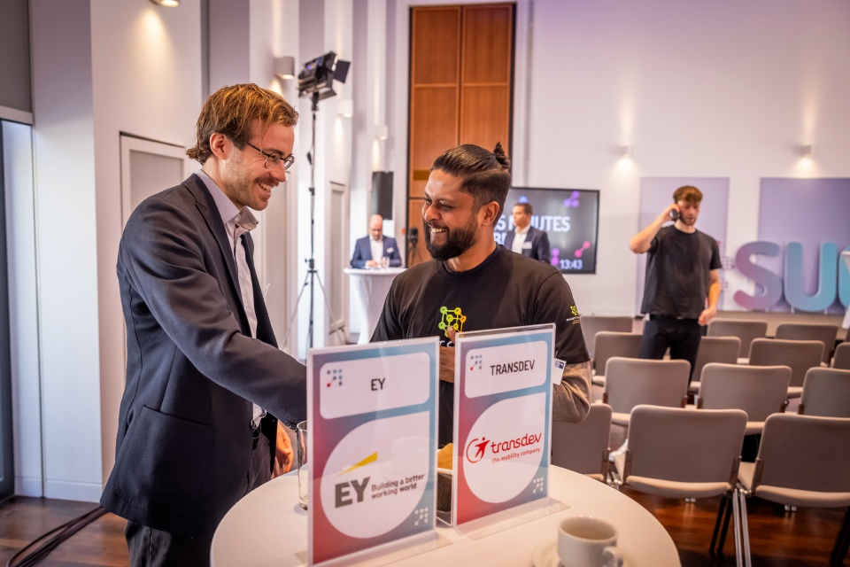 Sethu engaging with a client in Germany