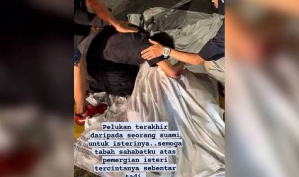 'Pelukan terakhir suami buat isteri'