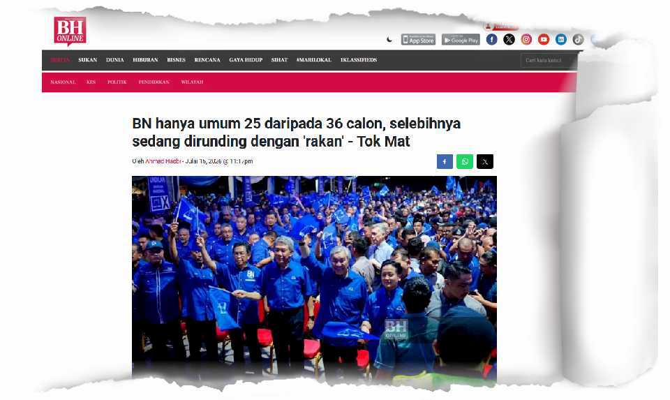 PRN NS: 11 kerusi tak diumum BN untuk PAS, WAWASAN?
